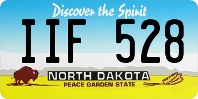 ND license plate IIF528