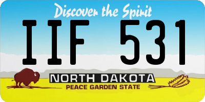 ND license plate IIF531
