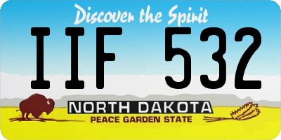 ND license plate IIF532