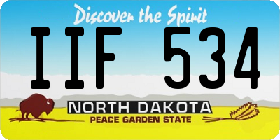 ND license plate IIF534
