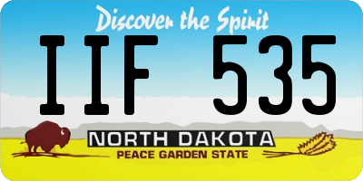 ND license plate IIF535