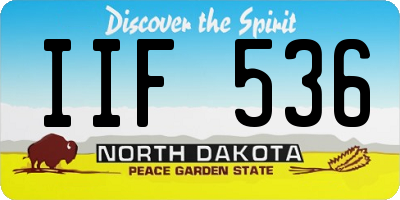 ND license plate IIF536