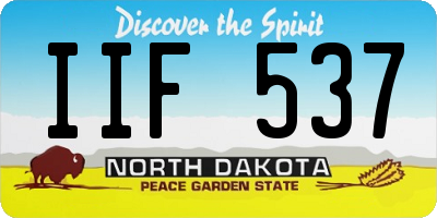 ND license plate IIF537