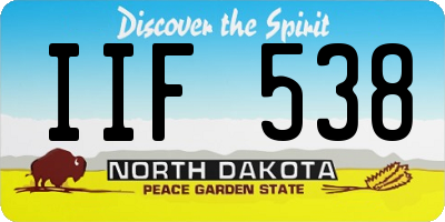 ND license plate IIF538