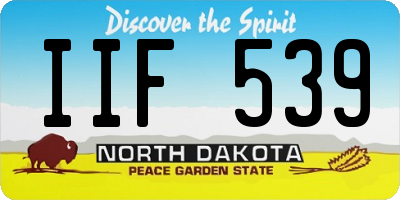 ND license plate IIF539