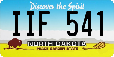 ND license plate IIF541