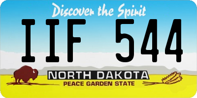 ND license plate IIF544