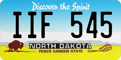 ND license plate IIF545