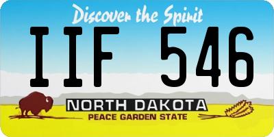ND license plate IIF546