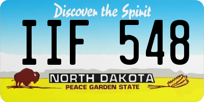 ND license plate IIF548