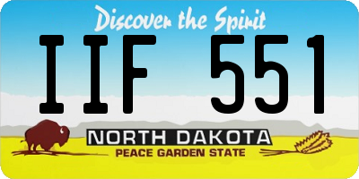 ND license plate IIF551