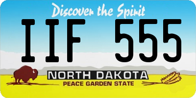 ND license plate IIF555