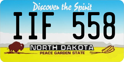 ND license plate IIF558