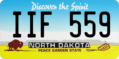 ND license plate IIF559