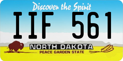 ND license plate IIF561