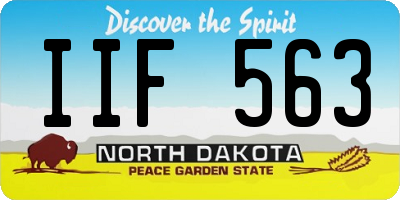 ND license plate IIF563