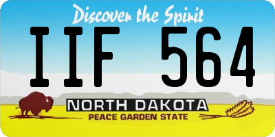ND license plate IIF564