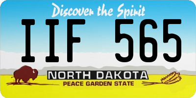 ND license plate IIF565