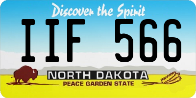 ND license plate IIF566