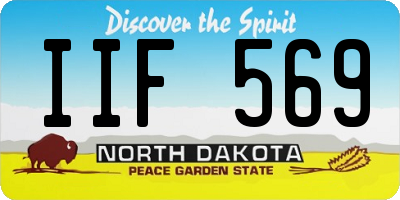 ND license plate IIF569