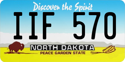 ND license plate IIF570