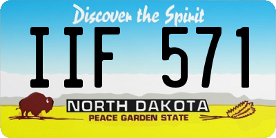 ND license plate IIF571