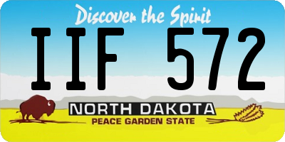 ND license plate IIF572