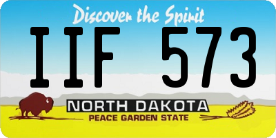 ND license plate IIF573