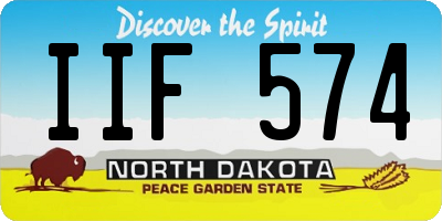 ND license plate IIF574