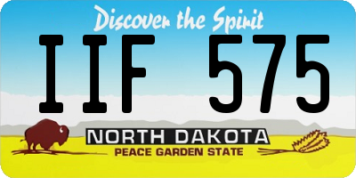 ND license plate IIF575