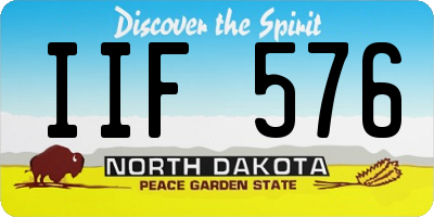 ND license plate IIF576