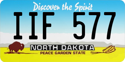 ND license plate IIF577