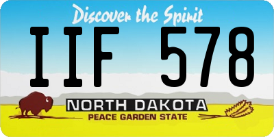 ND license plate IIF578