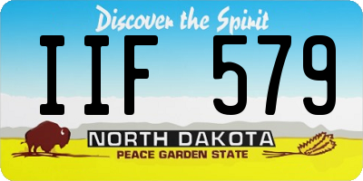 ND license plate IIF579