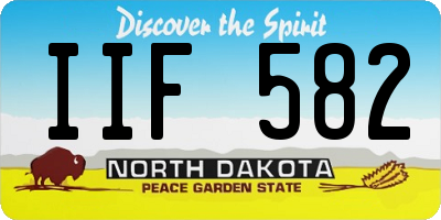 ND license plate IIF582