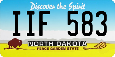 ND license plate IIF583