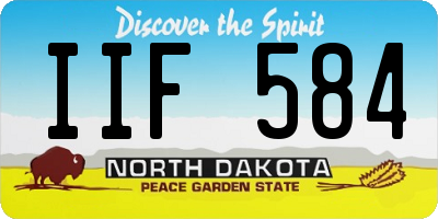 ND license plate IIF584
