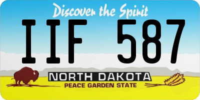 ND license plate IIF587