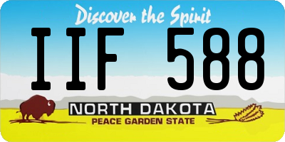 ND license plate IIF588