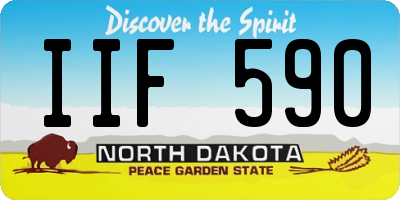 ND license plate IIF590