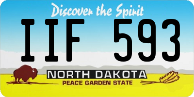 ND license plate IIF593
