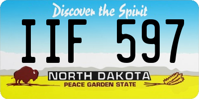 ND license plate IIF597