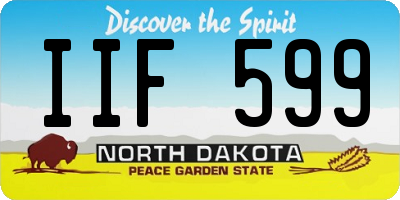 ND license plate IIF599