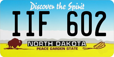 ND license plate IIF602