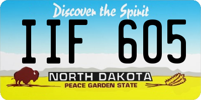 ND license plate IIF605