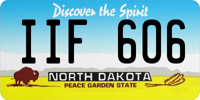 ND license plate IIF606
