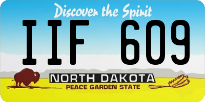 ND license plate IIF609