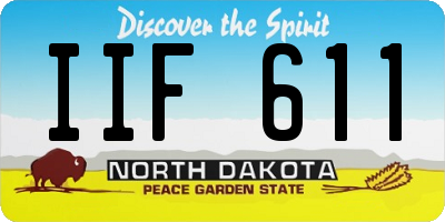 ND license plate IIF611