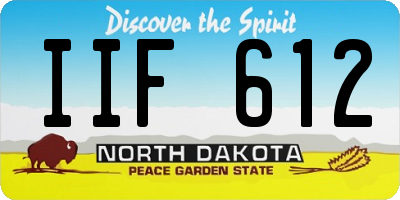 ND license plate IIF612