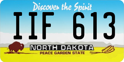ND license plate IIF613